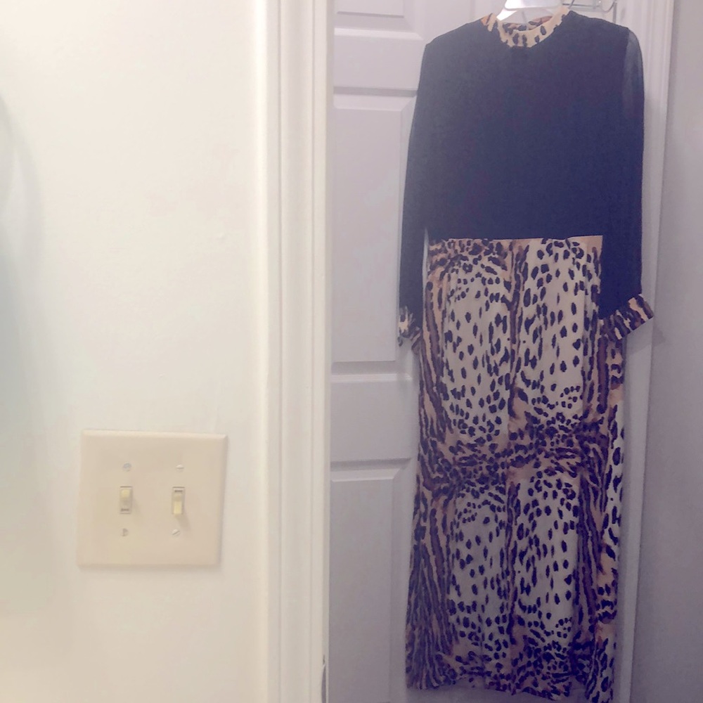 Vintage Animal Print Dress